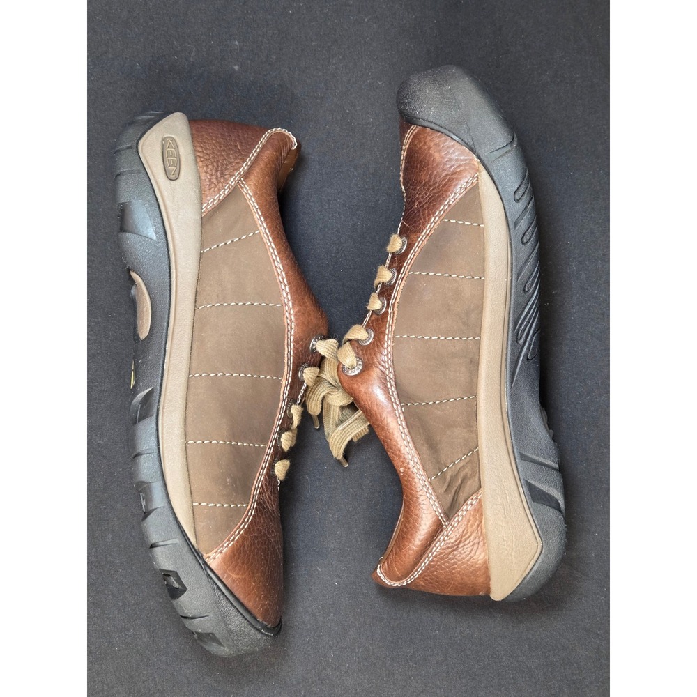 Keen Presidio Portsmouth Brown Leather Walking Shoes Sneakers Womens 10 Low Top